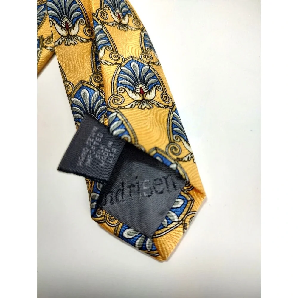 Robert Talbott Studio Men's Tie 100%‎ Silk Necktie USA Designer Gold